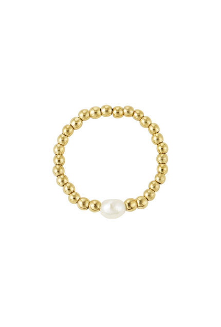Elastischer Ring mit Perle