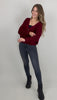 Strickjacke burgundy mit Knöpfen