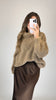 Boucle Pullover mit Rollkragen