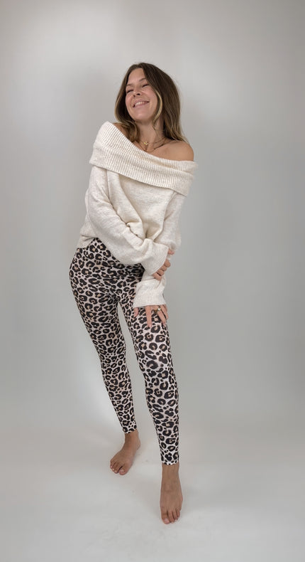 Offshoulder Pullover aus weichem Strick