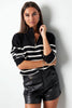 Pullover gestreift mit zip