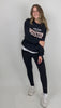 Sweater schwarz mit Houston Print