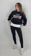 Sweater schwarz mit Houston Print