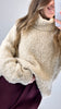 Boucle Pullover mit Rollkragen