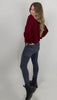 Strickjacke burgundy mit Knöpfen