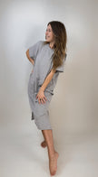 T-Shirt Kleid mit Schlitz