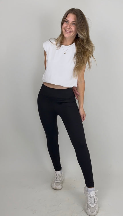 Gerippte Leggins mit Shaping Effekt