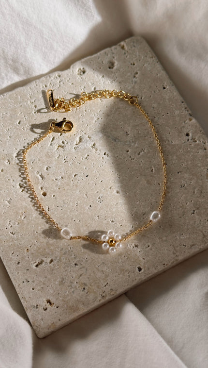 Blümchen Armband Gold