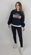 Sweater schwarz mit Houston Print