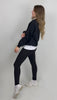 Sweater schwarz mit Houston Print