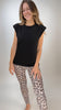 T-Shirt mit Schulterpolster