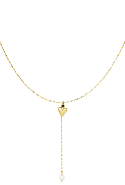 Kette mit Herz und Perlen