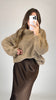 Boucle Pullover mit Rollkragen
