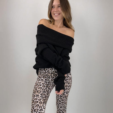 Offshoulder Pullover aus weichem Strick