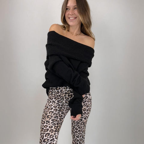 Offshoulder Pullover aus weichem Strick