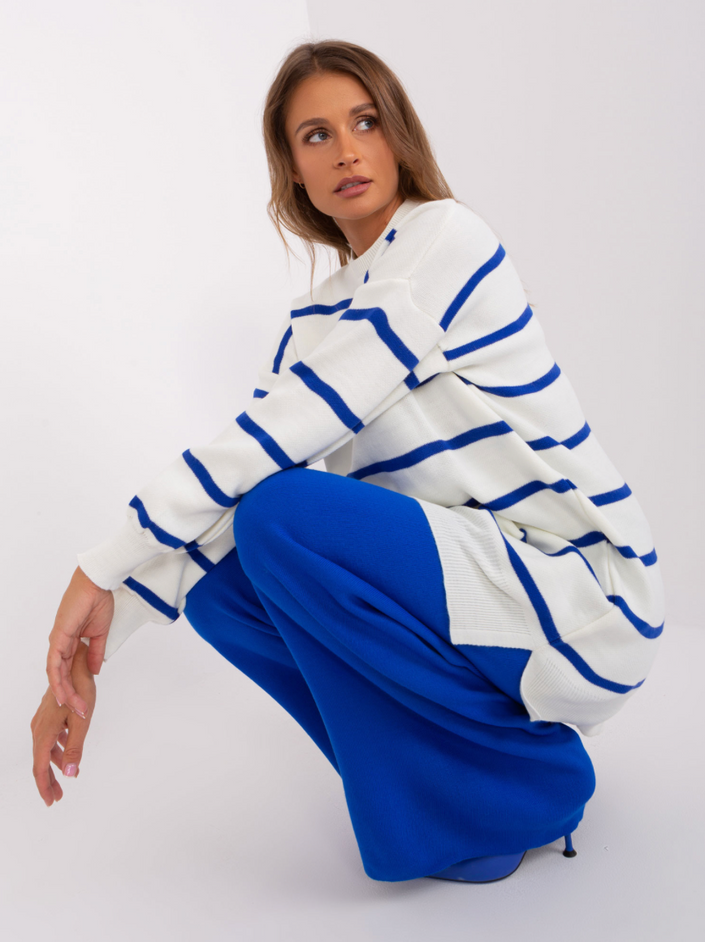 Pullover gestreift blau