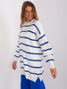 Pullover gestreift blau