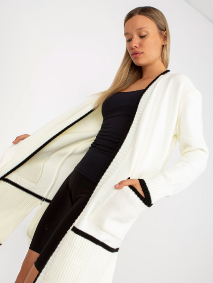 Cardigan ecru schwarz