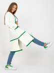 Cardigan weiß grün