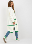 Cardigan weiß grün