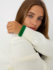 Cardigan weiß grün