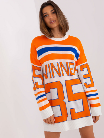 Pullover Kleid orange