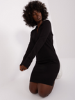 Polo Kleid langarm schwarz