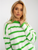 Pullover gestreift grün