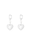 Edelstahl Ohrringe mit Herz und Perle