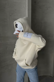 Hoodie mit Kapuze und Aufnäher