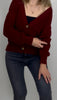 Strickjacke burgundy mit Knöpfen