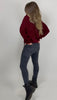 Strickjacke burgundy mit Knöpfen