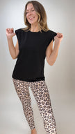 T-Shirt mit Schulterpolster