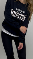 Sweater schwarz mit Houston Print