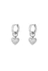 Edelstahl Ohrringe Herz silber