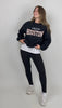 Sweater schwarz mit Houston Print