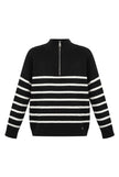 Pullover gestreift mit zip