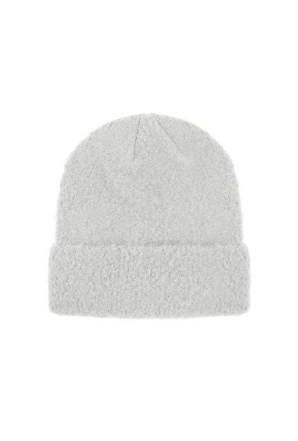 Mütze flauschig grau